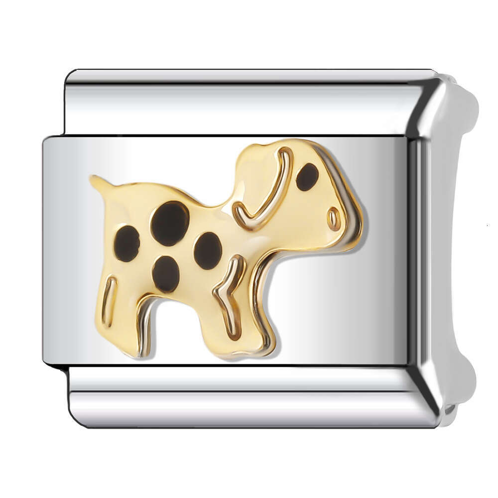 New Women's Gift beautiful butterfly dog elephant Bead Italian Charms Links Bangle Beads Fit 9mm Stainless Steel Bracelet Making DIY For Women Fa