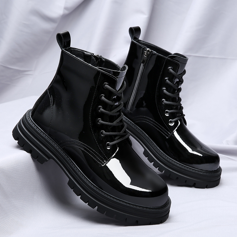Men's Boots High-top Fashion Zipper Boots New Motorcycle Boots Outdoor Ankle Boots Luxury Brand Men Casual Boot