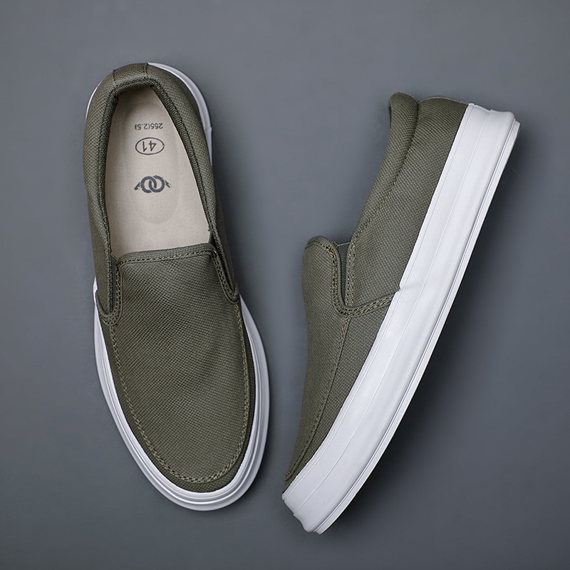 New Design Casual Shoes for Men Summer Slip on Loafers Mens Breathable Canvas Shoes Men Slip on Shoes New Driving Walking Shoes