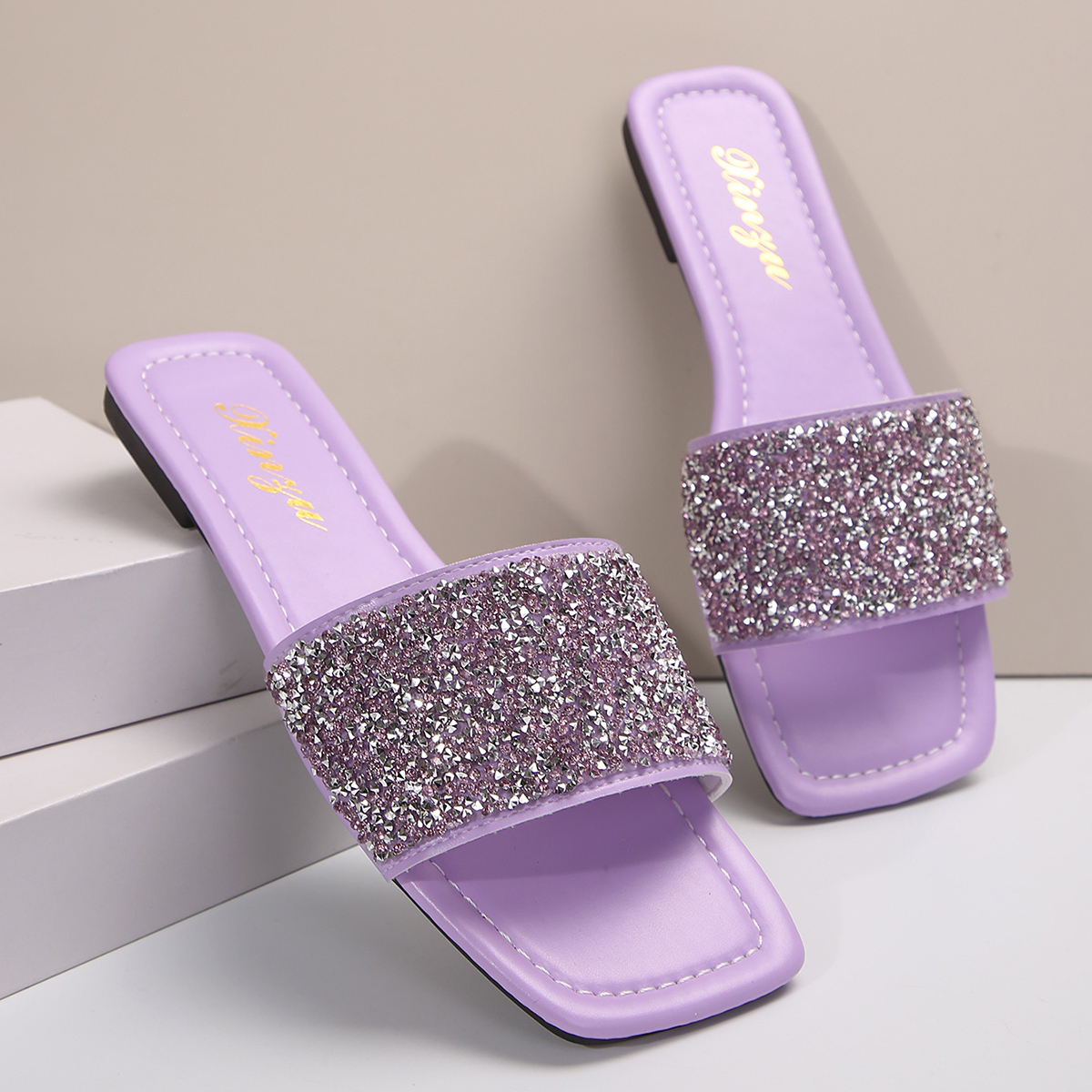Summer Slippers Flat Shoes Women's Home Beach Floors Luxury Slides Casual Woman Summer 2024 Sandals