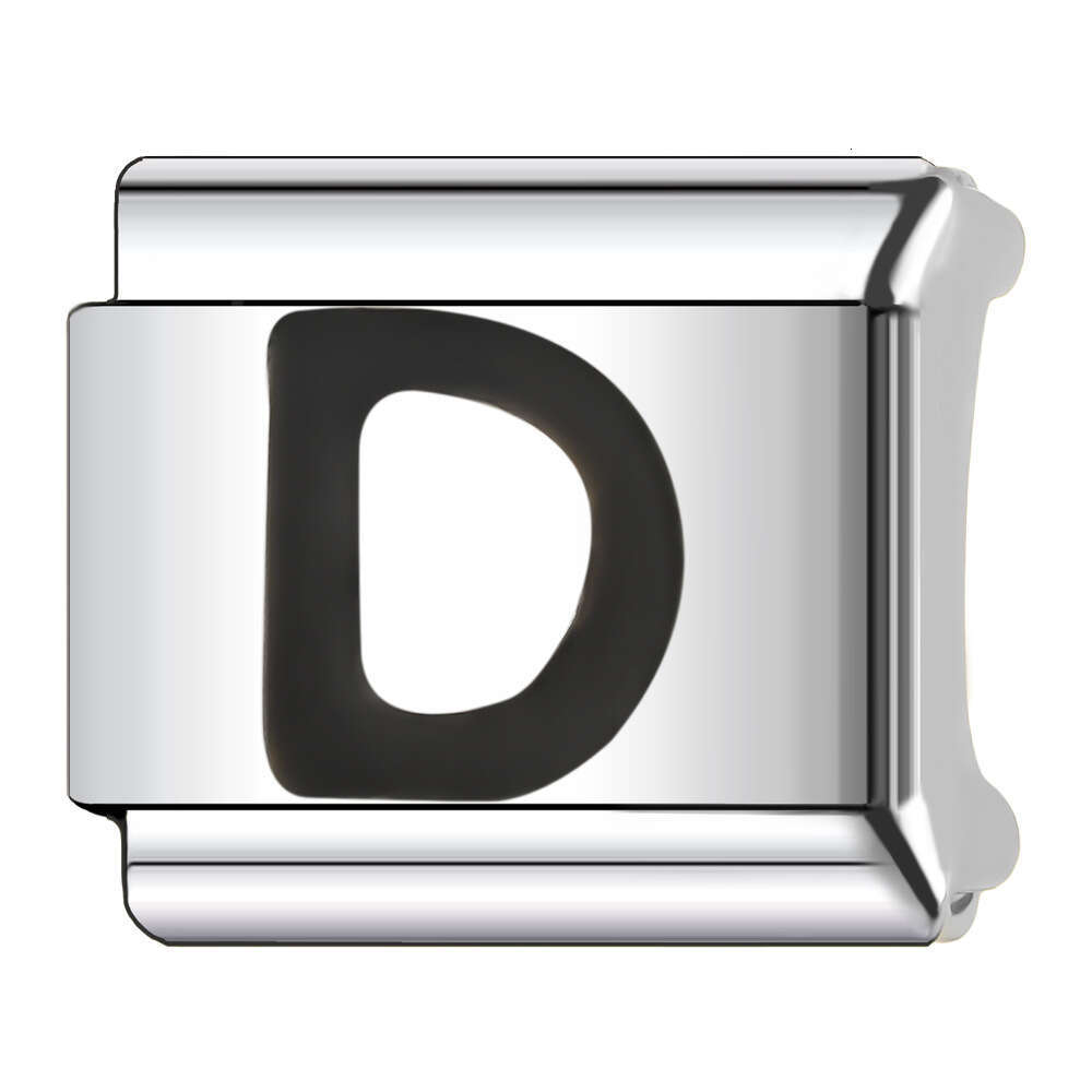 New Women's Gift Colorful 26 English Letters Bead Italian Charms Links Bangle Beads Fit 9mm Stainless Steel Bracelet Making DIY For Women Fashion