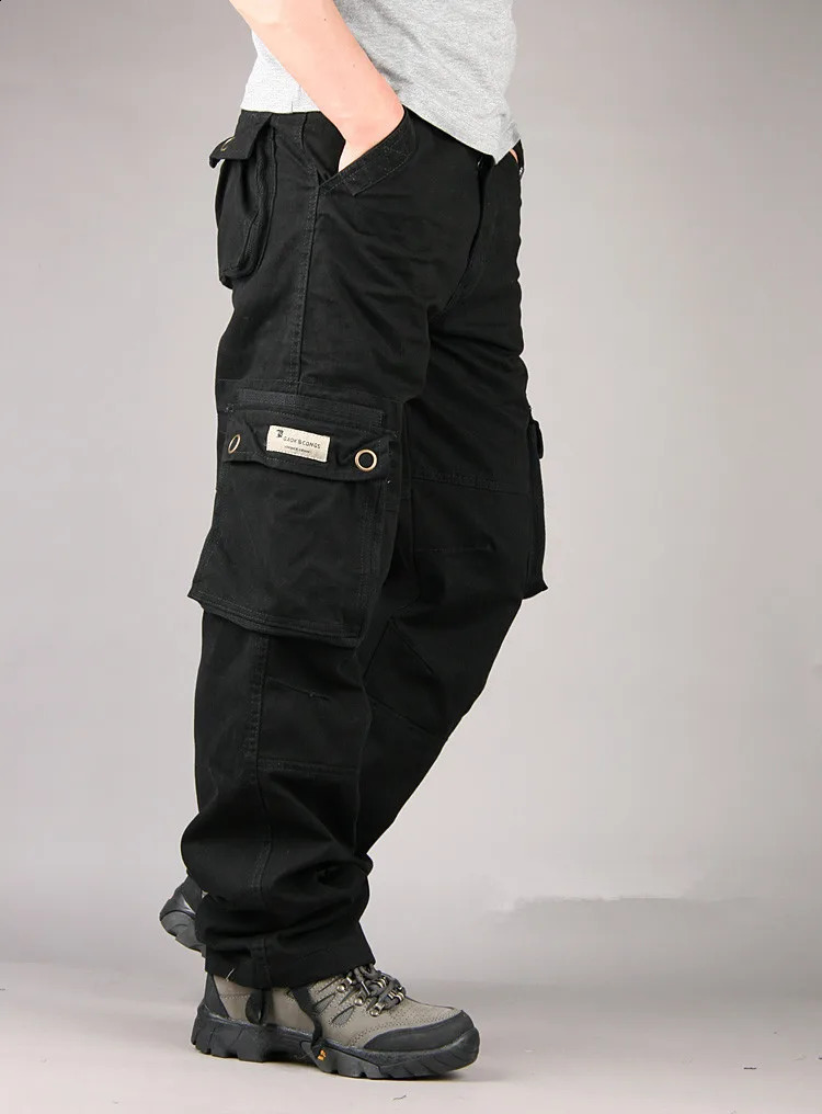 Cotton Cargo Pants Men Casual Long Trousers Spring Multi Pocket Pantalon Homme Tactical Work Pants Mens Clothing 240911