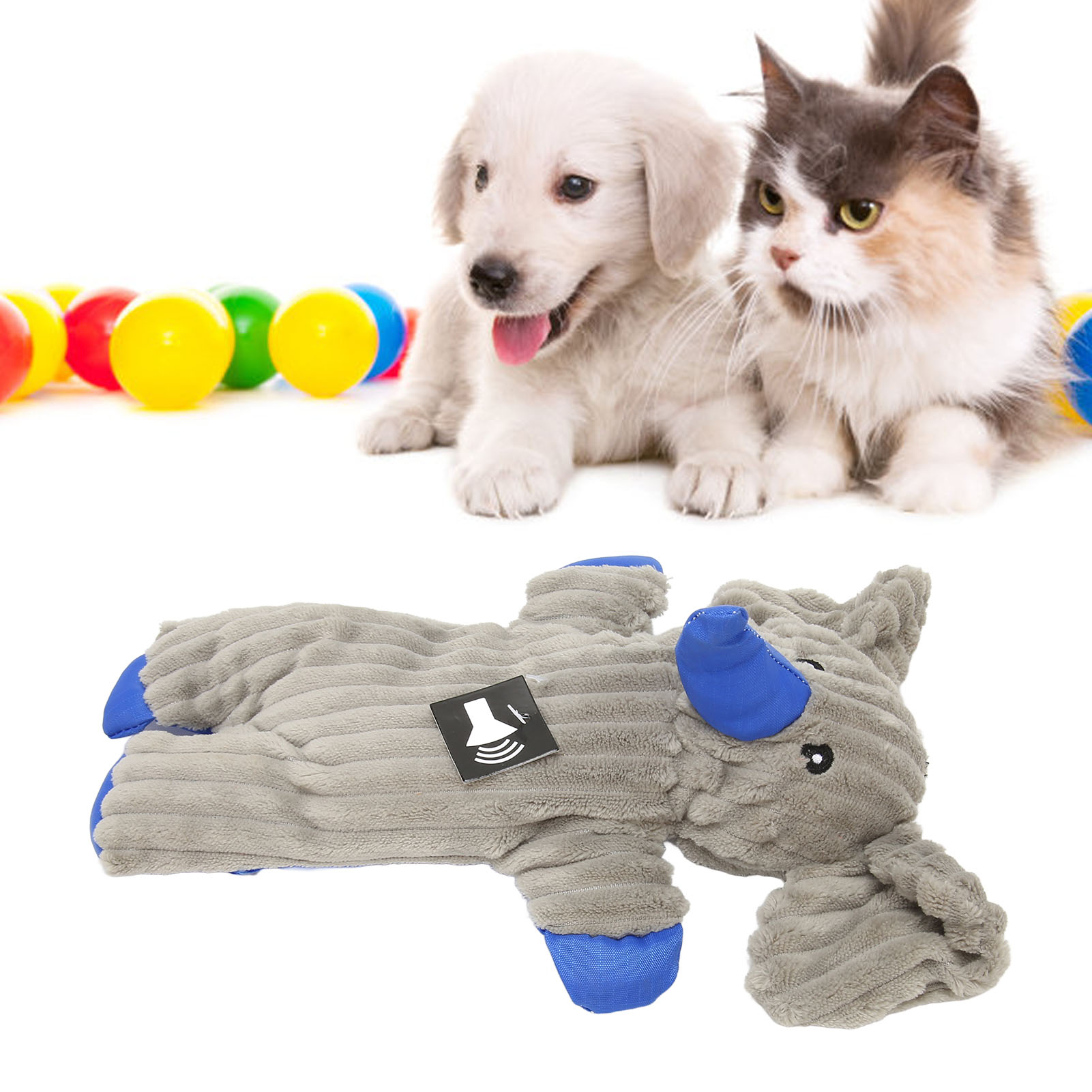 Dog Squeaky Toy Soft Bite Resistant Boredom Relief Elephant Shape Pet Chewing Toy For Small Medium Dogs