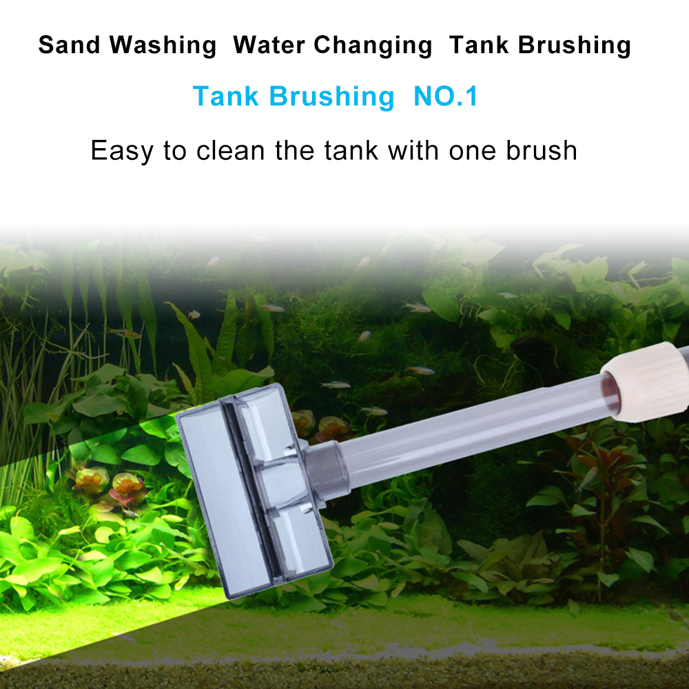 Electric Aquarium Gravel Cleaner Fish Tank Cleaning with Dual Power Supply for Efficient Cleaning and Water Changing 90 Degree