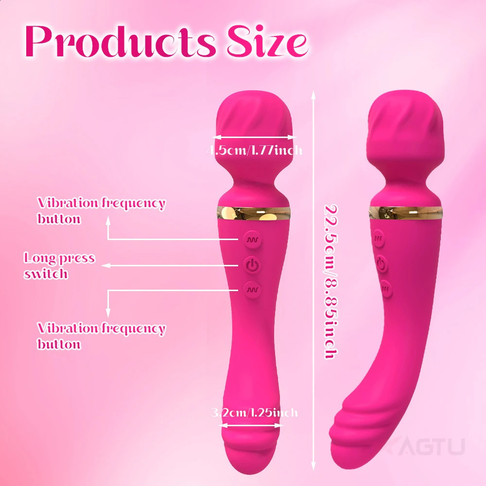 2 Motors AV Vibrator for Women G Spot Clit Clitoris Stimulator USB Rechargeable Vagina Massager Female Sex Toys Adults Goods w241226