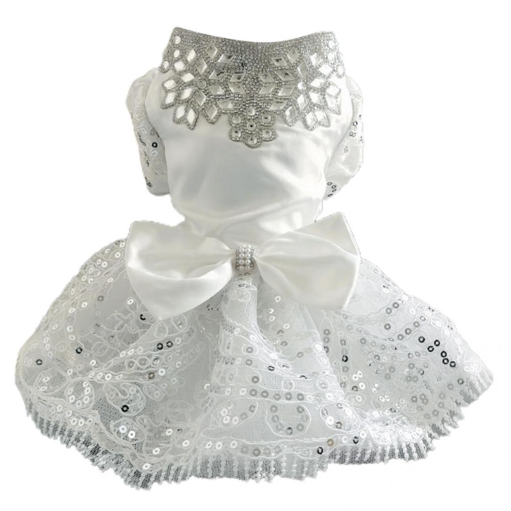 Pet Apparel Good Medium Dog Cat Sequins Skirt Photography Props Polyester Pet Clothes