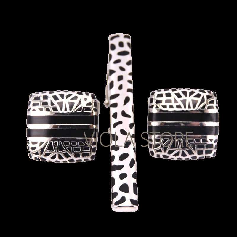 Top Luxury Saxophone Classy Stainless Tie Clip Cufflinks Sets Gentleman Business Wedding Sleeve Cuff Music Design Accessory GiftX240914