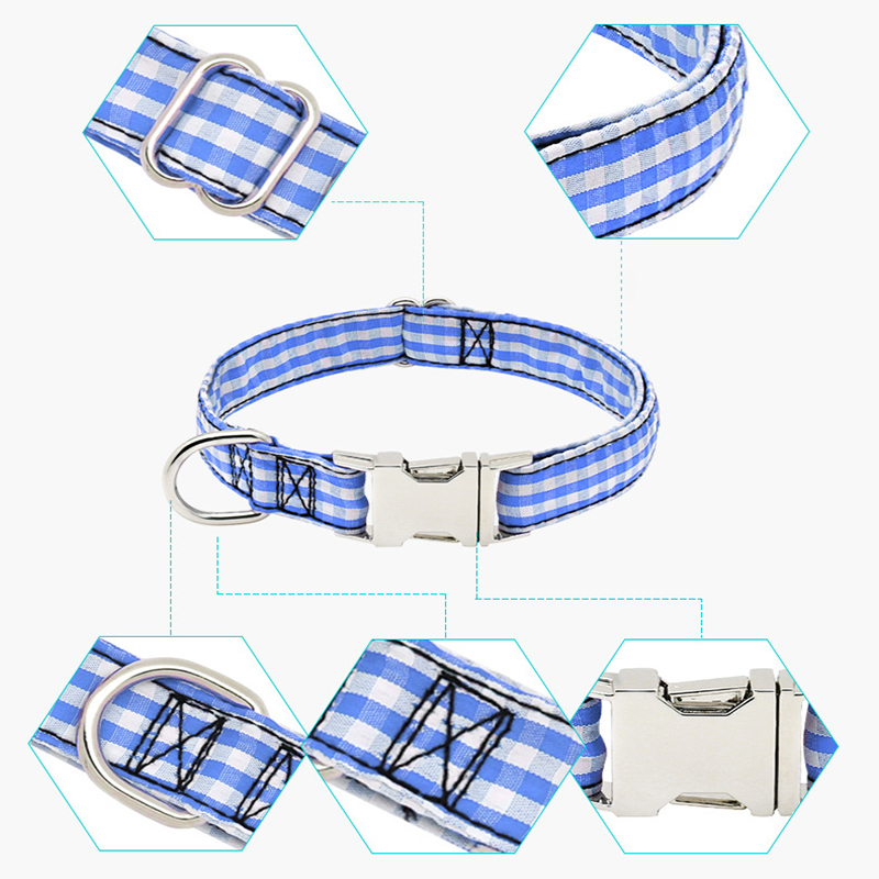 Adjustable Pet Collar Webbing Fabric Soft and Comfortable with Quick Release Buckle Medium Dog Collar for Large and Small Dogs