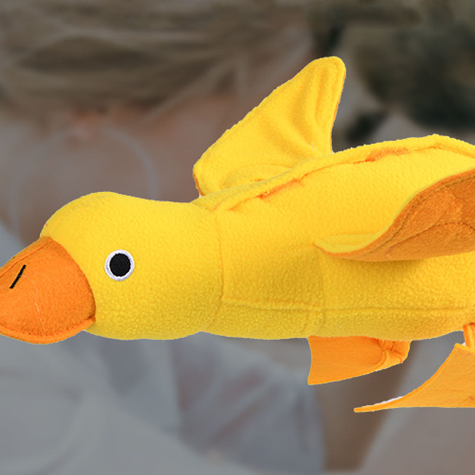 Dog Squeaky Toy Teeth Cleaning Interactive Cute Duck Shape Plush Puppy Chew Toy For Pet
