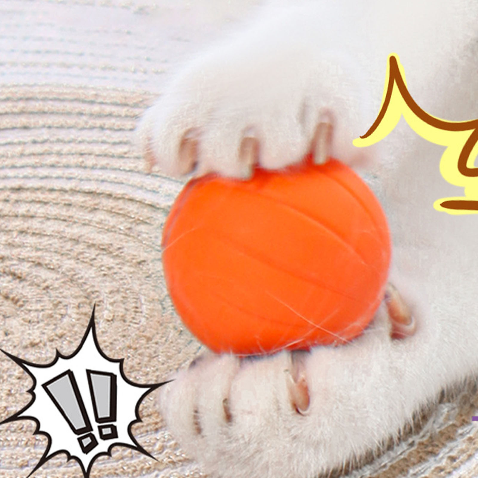 Pet Ball Toy Silicone Rolling Ball Sound Light Rechargeable Ball Obstacle Avoidance For Dog Cat