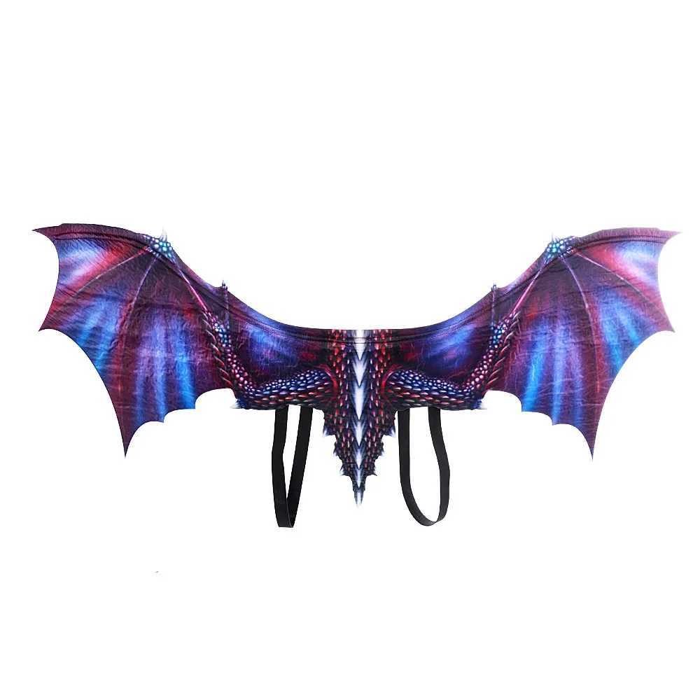 Adult Halloween Decoration Carnival Party Animal Costume Dragon Role Playing Makeup Facial Mask and Wings W240914