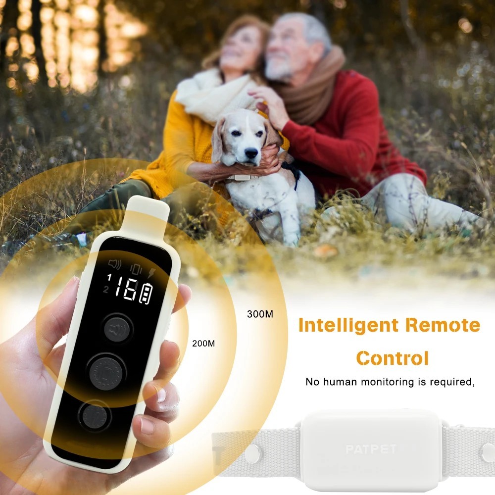 1000ft Remote Electric Dog Training Collar IPX7 Waterproof Swimming Rechargeable Beep Vibration Shock Training Collar