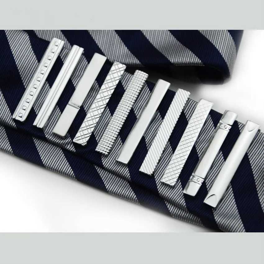Luxury Tie Clips for Mens Copper Alloy 4cm Simple Short Tie Clip Delicates Square grid Lacquer Men Formal tie clip AccessoriesX240914