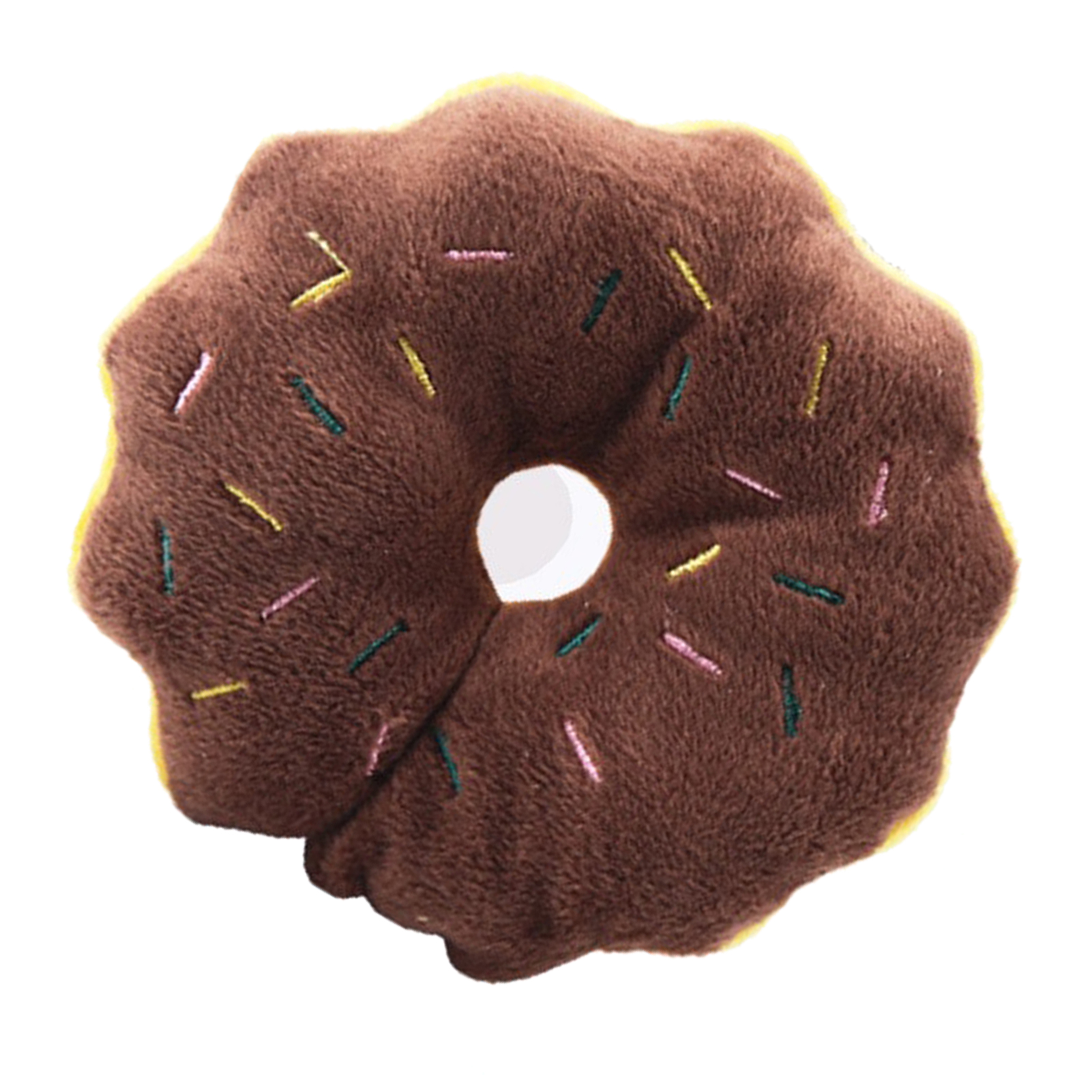 Pet Chewing Toy Soft Plush Doughnut Biting Toy Grinding Teeth Anxiety Reduction Interactive Pet Toy For Dogs
