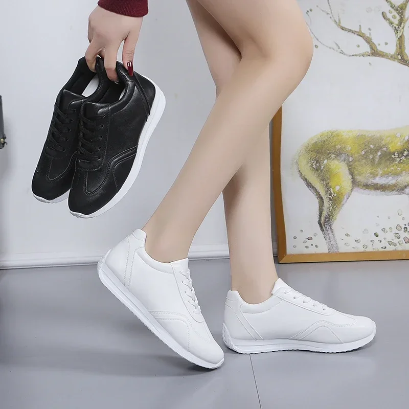 White Leather Sports Vulcanized Comfortable Spring Sneakers Casual Shoes Fashion School Tennis 9ef5