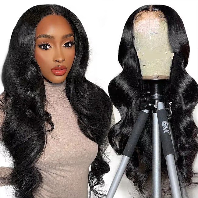 Glueless Full Lace peruvian Human Hair Wig, Unprocessed body wave remy Hair 360 frontal Lace Wig, transparent hd lace Wig For Black Women 180%