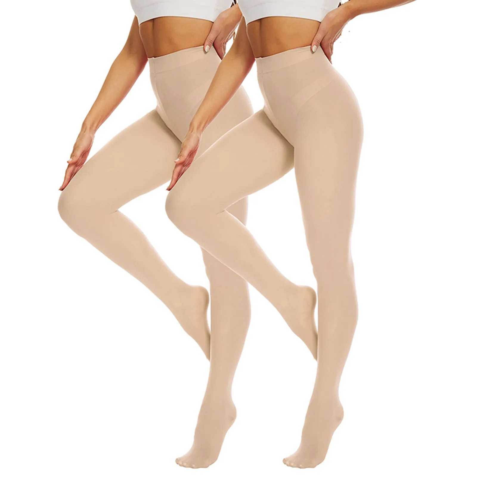 WomenS Solid Color High-Waist-Waist Leggings Winter Comfort Warm Tights Integrated Pantyhose Fashion Simple Casual PantsX240914