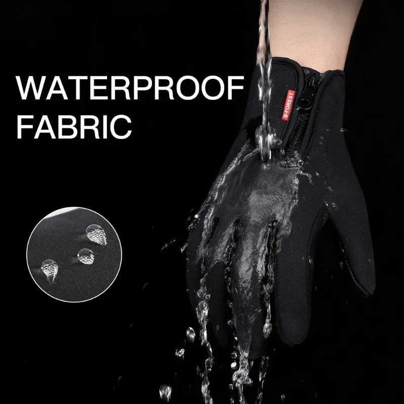 New Winter Gloves Men Women Touch Cold Waterproof Motorcycle Cycle Gloves Male Outdoor Sports Plus Velvet Warm Running Ski Glove Y240914