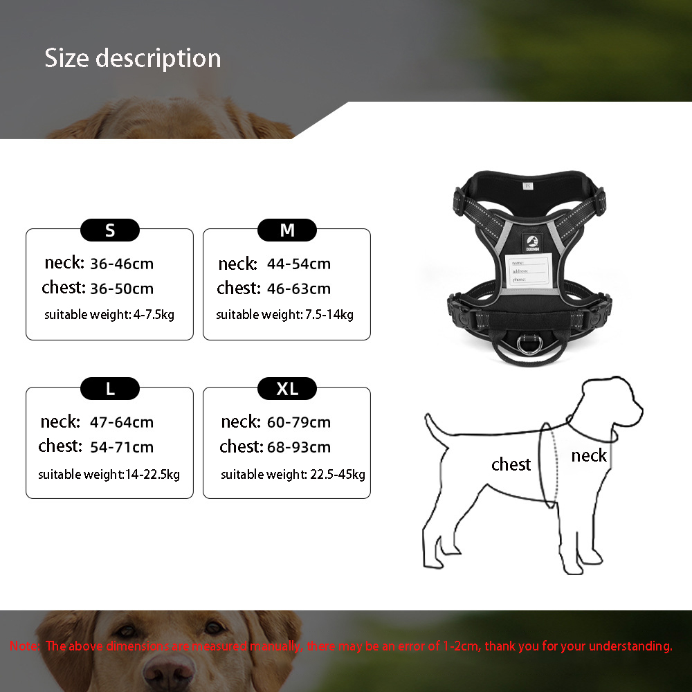 No Pull Dog Harness,Reflective Walking Dog Harness with Easy Control Handle Adjustable Breathable Soft Padded Dog Vest Harnesses