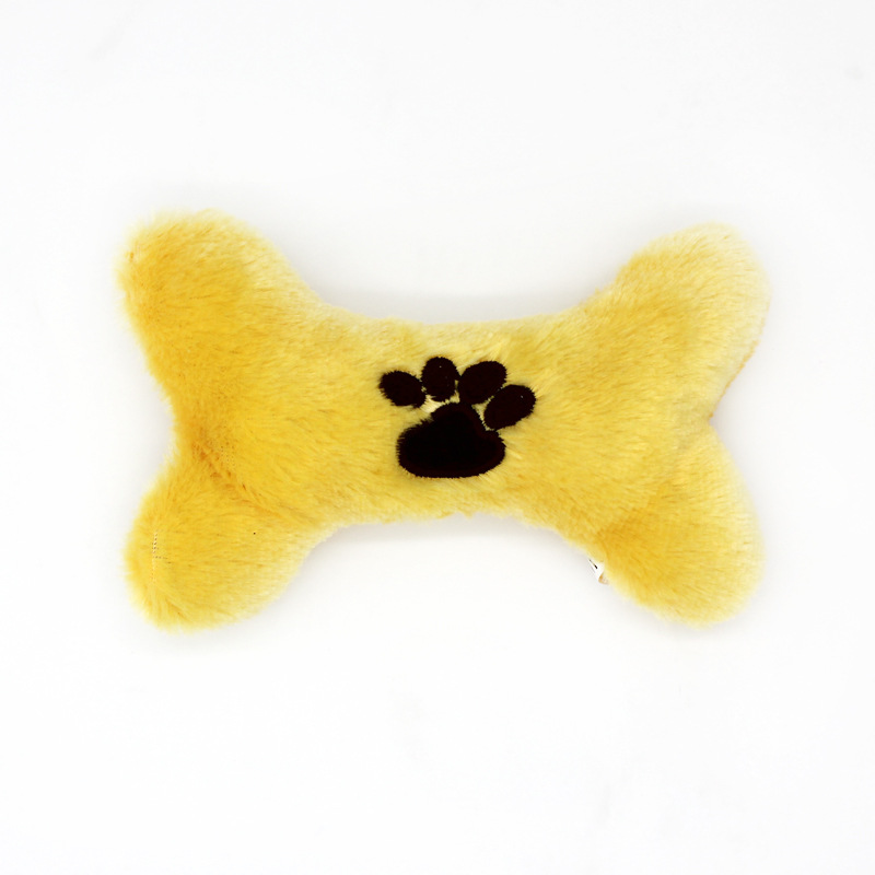 Bone Dog Toy Pet Bite Resistant Plush Puppy Squeaky Toy Squeaky Sound Funny Toy For Dogs Molar Chew Toys