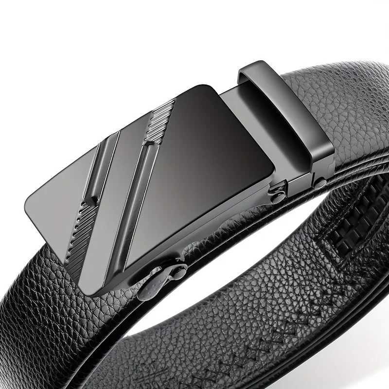 New Mens Belt Fashion Automatic Buckle Business Leather Belts For Men Jeans High Quality StrapX240914