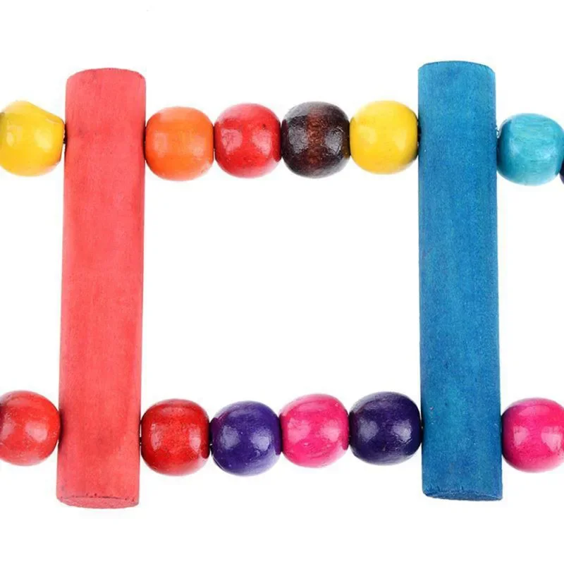 Parrot Climbing Ladder Wooden Swing Bridge Bird Cage Hanging Toy for Conures Cockatiel Budgie Fruit Basket Canary