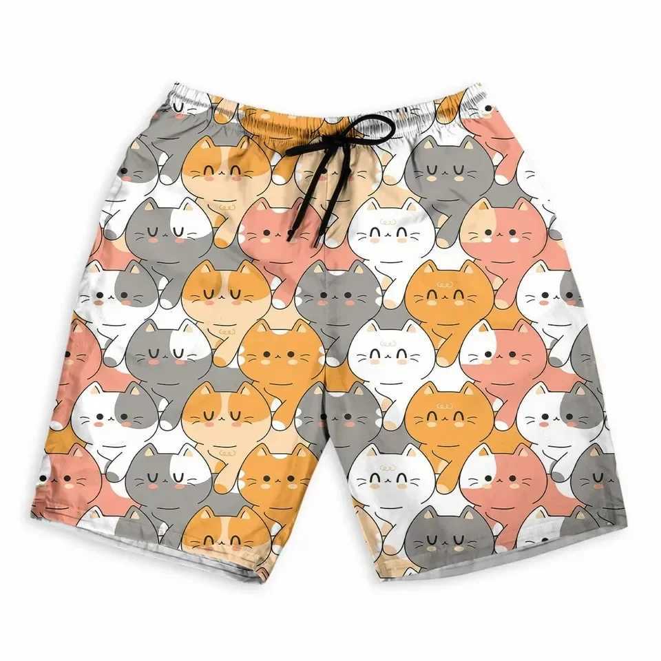 2024 Mens Shorts Summer Shorts Casual Shorts Pocket Drawstring Funny animal Breathable Short Fashion Streetwear beach pants Y240914