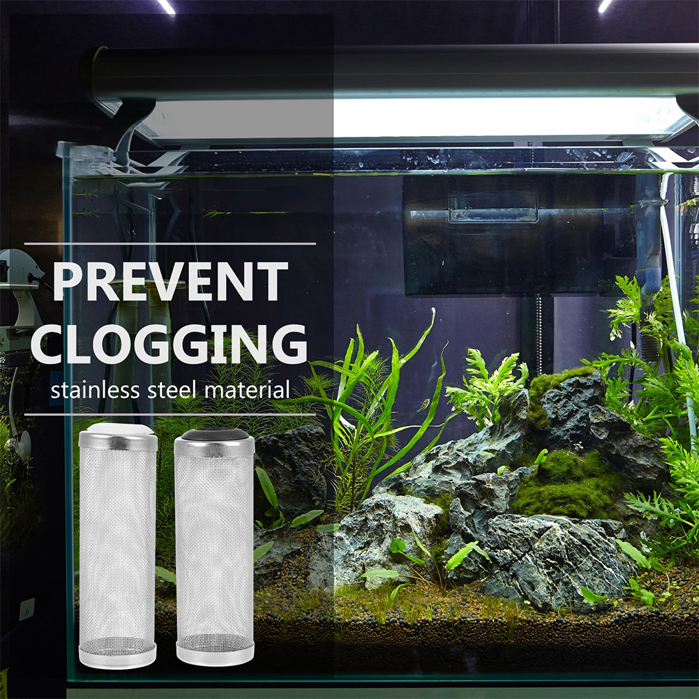 4 Pcs Filter Replaceable Aquarium Cover Professional Stainless Tank Water Case Household Fish Mesh Accessory