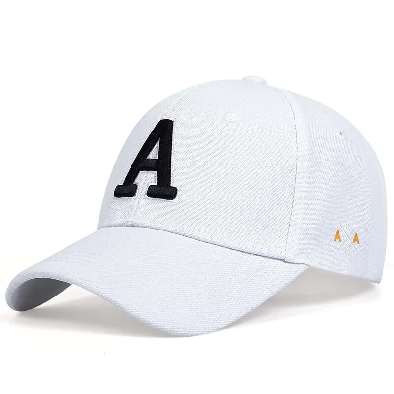 Unisex Simple Letter A Embroidery Baseball Caps Spring and Autumn Outdoor Adjustable Casual Hat Sunscreen 240906