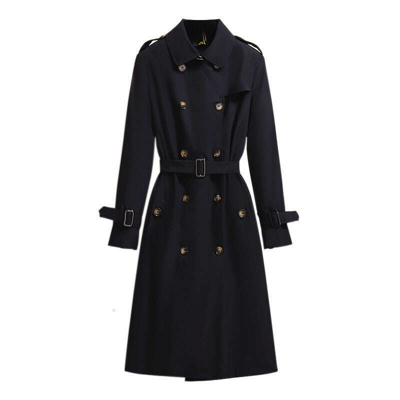 150Kg Plus Size Bust 152Cm Women's Spring Autumn Loose Solid Slim Casual Long Lapel Waist Trench Coat 5Xl 6Xl 7Xl 8Xl 9Xl