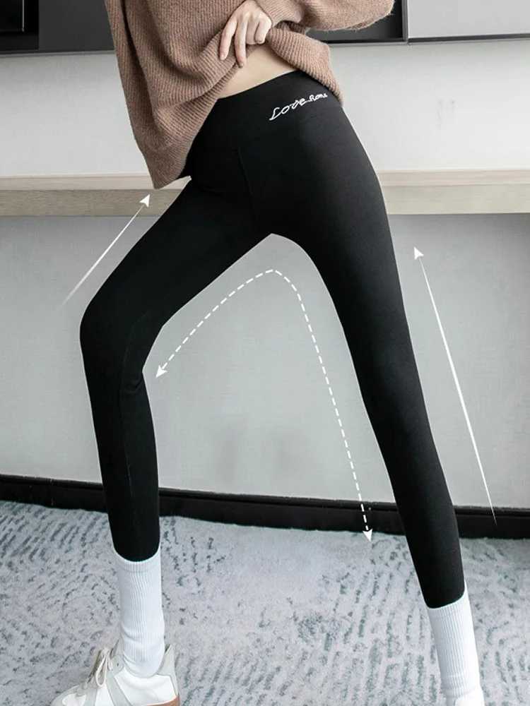New Winter Women Leggings Thick Velvet Thermal Pants Fleece Sexy Slimming High Waist Solid Warm Elastic Yoga Drop ShippingX240914