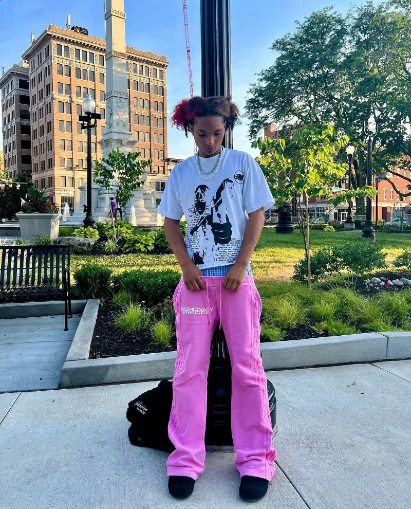 Y2k Pants Men double Embroidered waist Pantalones Sweatpants pants Clothing Homme Baggy Streetwear Aesthetic Wide Leg 240907