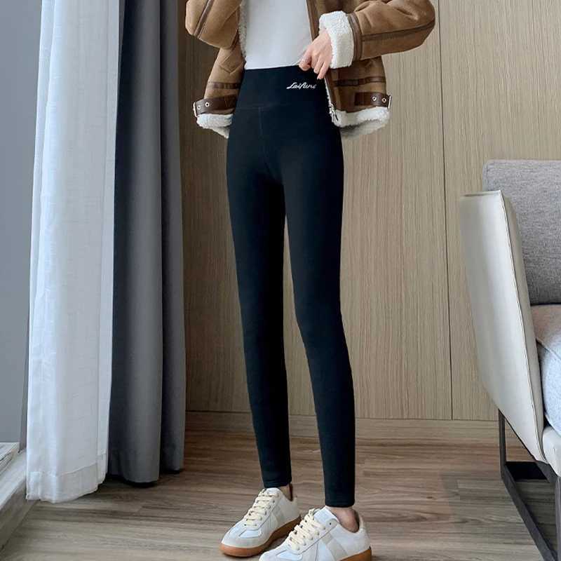 Winter Warm Velvet Hip Liftting Leggings Push Up Elastic High Waist Thermal Legging for Women Slim Tights Womens TrousersX240914