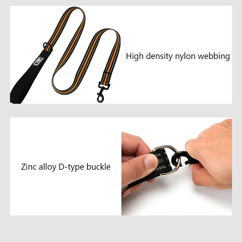 Nylon Reflective Collar and Leash Set for Medium and Large Dogs Walking Leash with Matching Leash Can Adjusted Dog Accessories