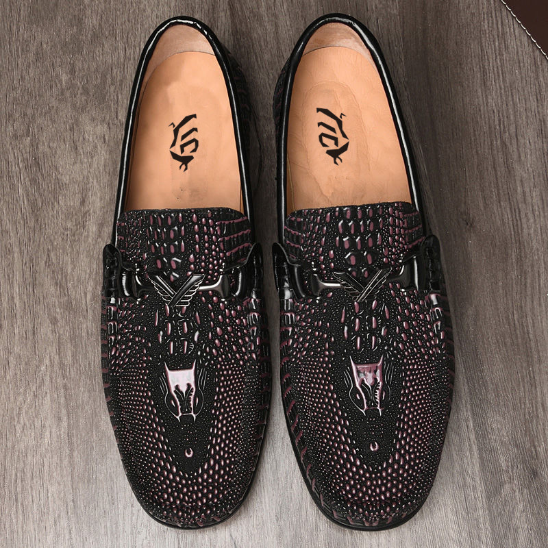 Genuine Leather Men's Footwear Slip on Office Formal Shoes Wedding Party Dress Shoes Luxury Brand Driving Lazy Loafers Moccasins