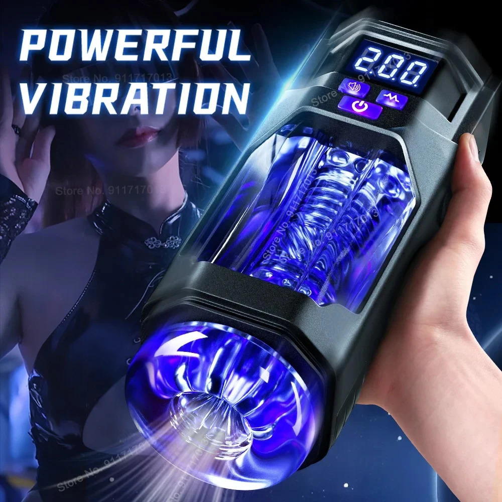 Male Masturbators Automatic Blowjob Penis Real Vagina Vibrator Oral Masturbation Cup Adult For Men Sex Machine Toys 240711