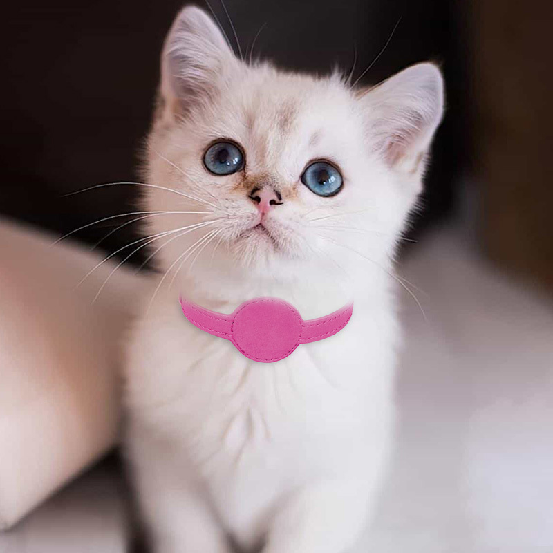 Airtag Positioning Pet Collar Leather Adjustable Anti-lost Positioning Cat Collars Durable Small and Medium-sized Dogs and Cats