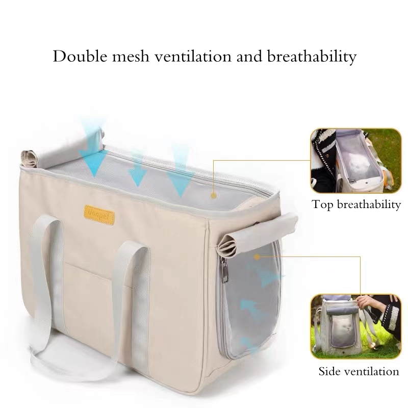 Pet Shoulder Bag Transport For Cats Canvas Carrier Dog Outdoor Backpack Dog Bag Breathable Creative Portable Mesh Cloth Handbag