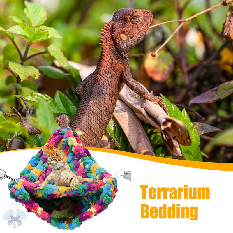 Soft Bearded Dragon Hammock Swing Bed Soft Terrarium Bedding Swing Bed Reptile Hammock For Lizards Snakes Chameleons Parrots