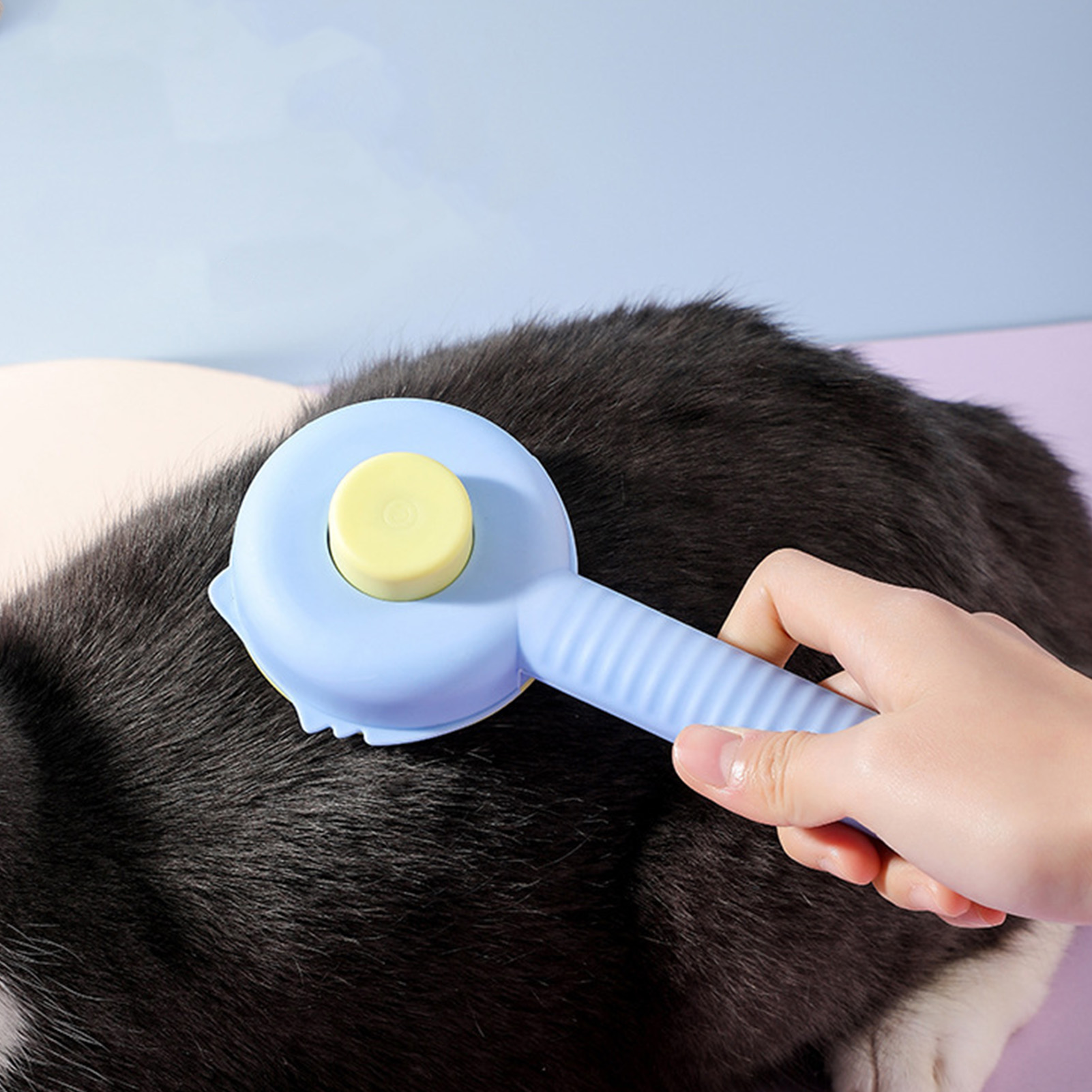 Multipurpose Stainless Steel Pet Grooming Brush, Needle Detangling, Removes Knots, Dog Slicker Brush for Cats Dogs, Long Hair