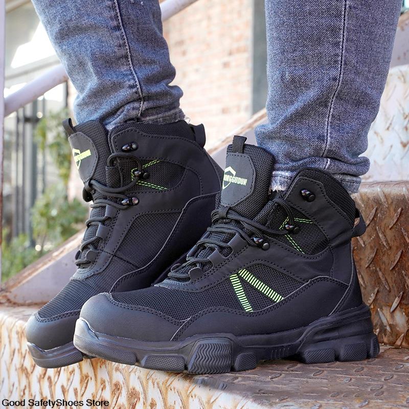 Puncture-Proof Hiking For Sneakers Protective Work Shoes Men Steel Toe Safety Boots Male 3c6d