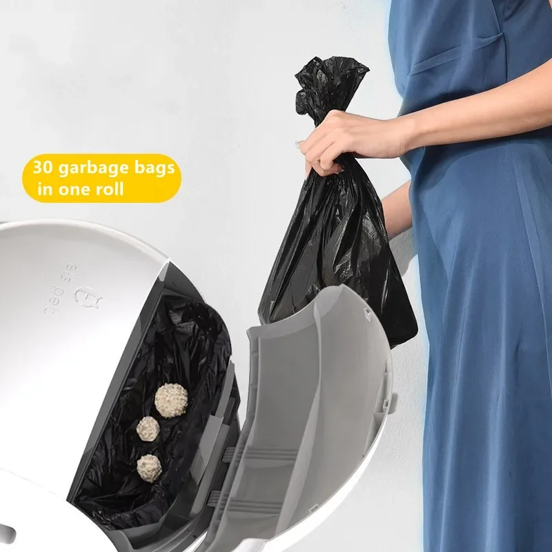 Smart Cat Litter Box with Automatic Designated Garbage Bags Deodorant Garbage Bags for Cat Toilet with Claw Pieces Replacement