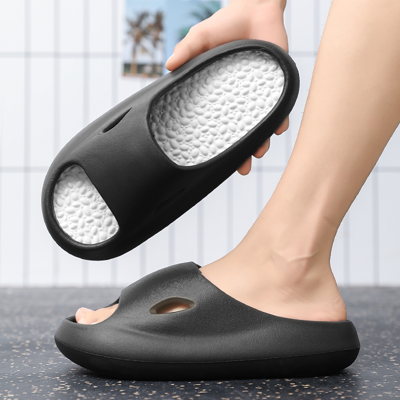 2024 New Men Massage Slippers Comfortable Slides Indoor Outdoor Sandals Beach Casual Shoes Non-slip Soft Sole Men's Slippers