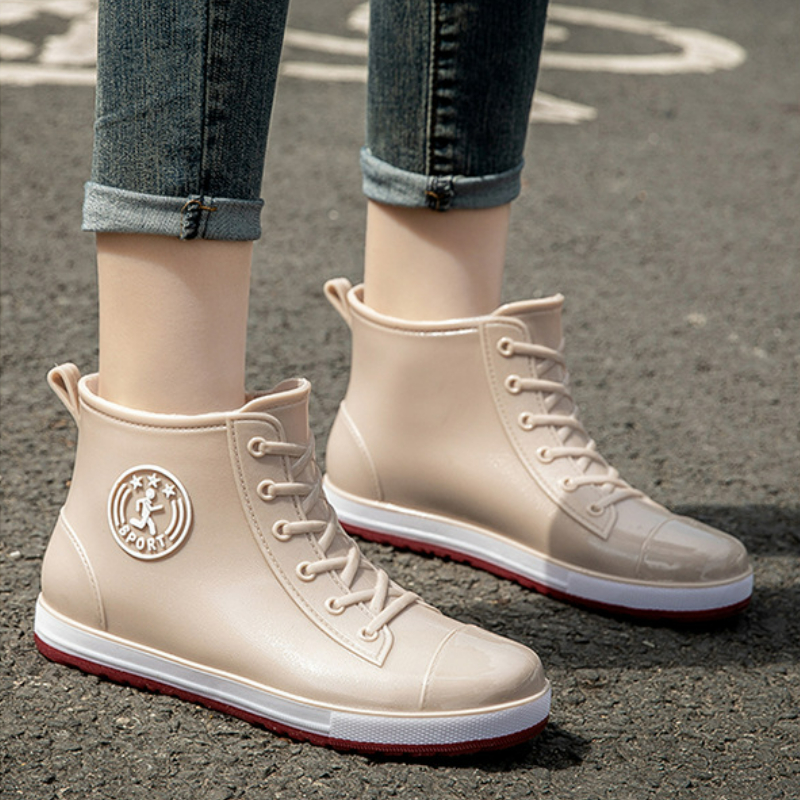 Water Boots Woman Rain Free Shipping Insulated Rubber Shoes Women Galoshes Comfort Flat Work Garden Waterproof Rain Gum Boots