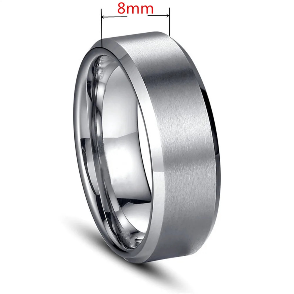 JUCHAO Classic Ring Men Black Jewelry Wedding Bands Boyfriend Gift Drop 240906