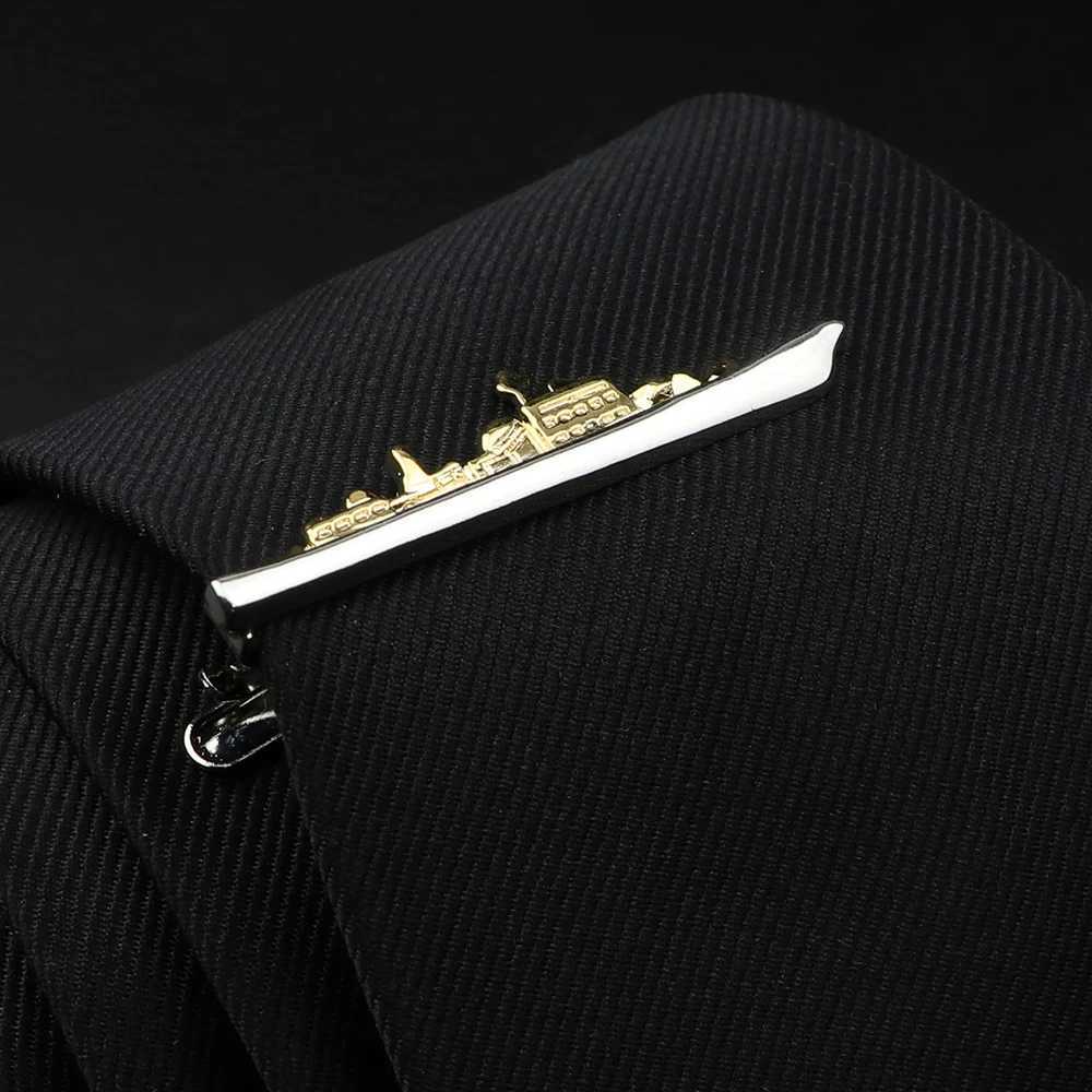 Men Alloy Metal Sliver Color Tie Clips 27 Designs Option Scissors Fish Bone Beard Wing Animal Clip Bar Wedding Party Jewelry PinX240914