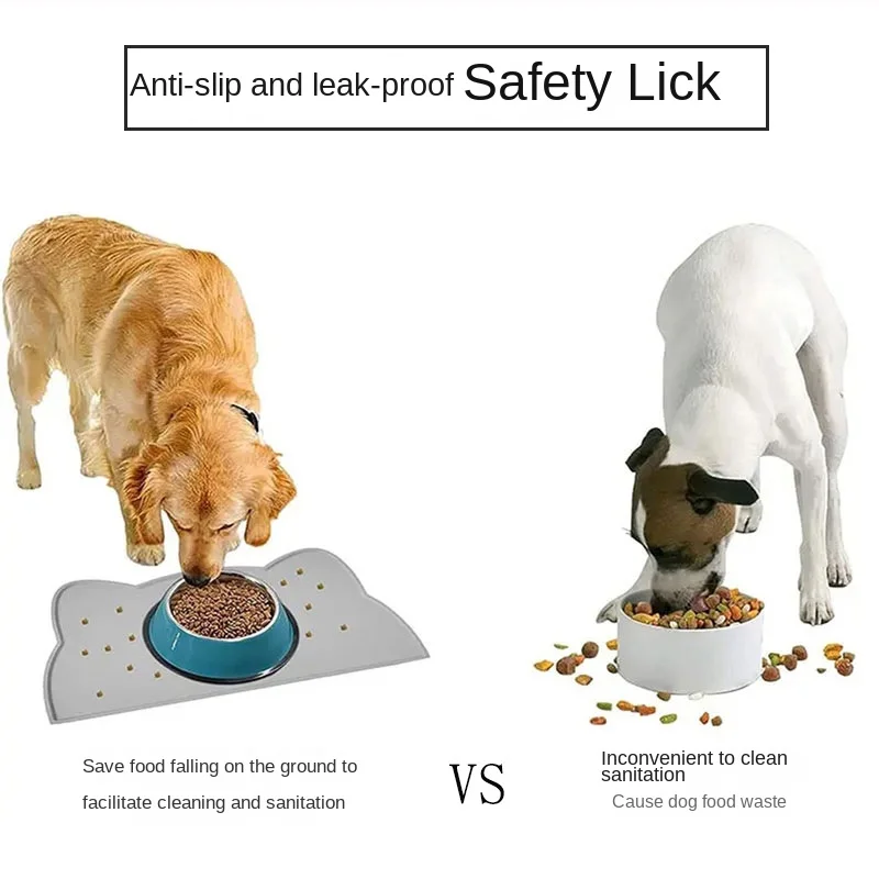 Silicone Pet Mat Pet Food Feeding Mat Waterproof Dog Cats Bowl Food Mat Puppy Feeder Tray Water Placemat For Dogs Accessories