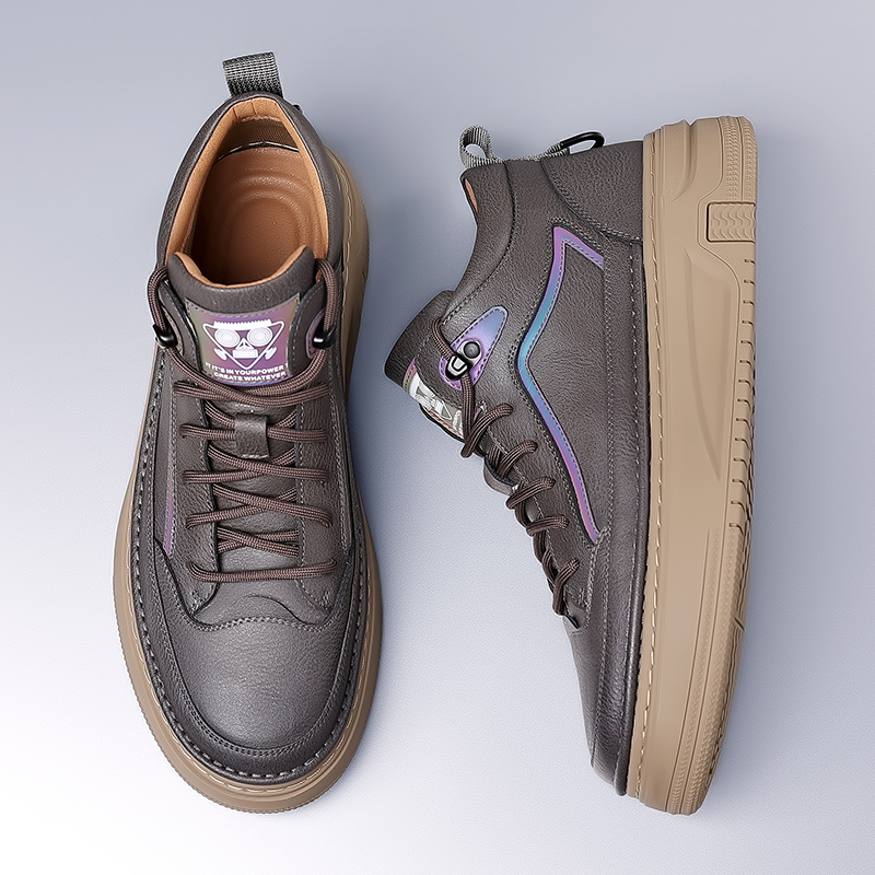 Winter Hot Selling Men's Genuine Leather Casual Shoes Fashionable Height Increasing Shoes Versatile Men's Outdoor Oxford Shoes