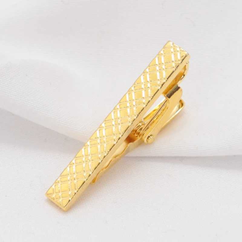 New Tie Clips for Men Classic Stainless Steel Tie Clip Bar Brooch Clasp Chic Fashion Gold Color Slim Collar Useful Neck Tie PinX240914