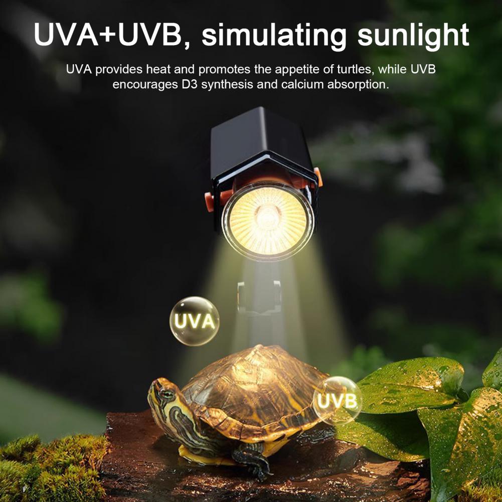 Sunlight Simulation for 360-degree Rotatable Heat Lamp with Adjustable Brightness Uva Uvb Simulation for Turtle Basking Spot